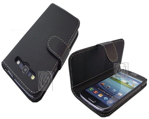 Luxus leder book case wallet - case,